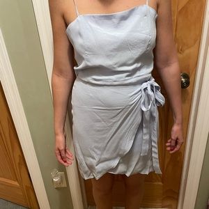 Baby blue wrap dress